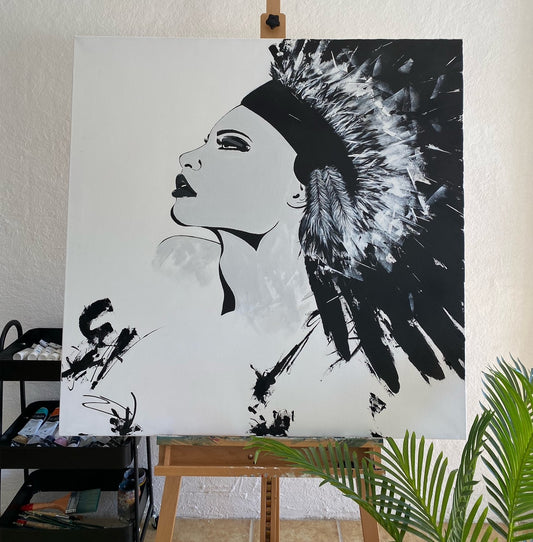 "Headdress" Canvas